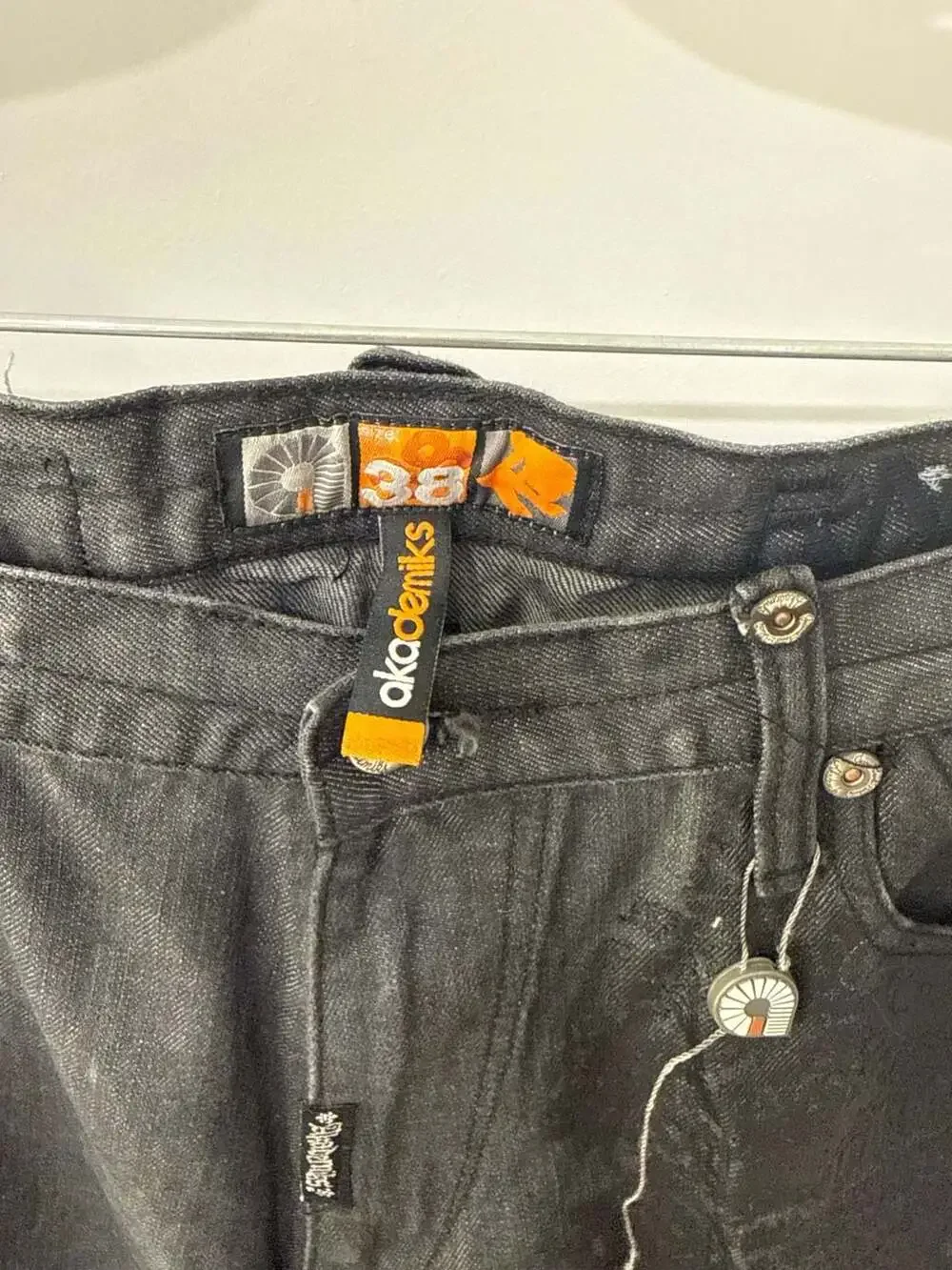 Akademiks Vintage Embroidered Black Denim Jeans